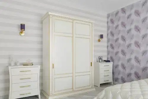 Корпусный шкаф-купе МДФ с патиной 
