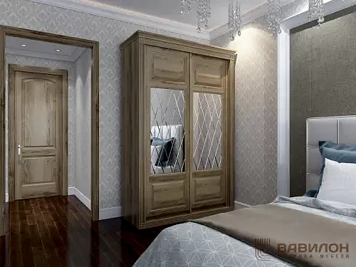 Корпусный шкаф-купе в спальне