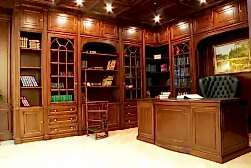 Мебель для кабинета из массива и шпона дуба 2