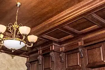Кессонные потолки из массива дуба