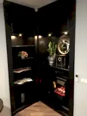 Шкаф угловой глубокий черный цвет